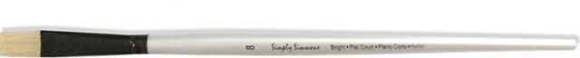 SIMPLY SIMMONS BRUSH BRISTLE BRIGHT 8 LONG HANDLE