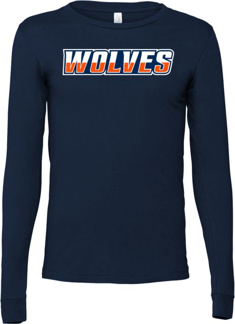 Western Connecticut Bella + Canvas Jersey Cotton Long Sleeve T Shirt Athletic Wordmark - ONLINE ONLY