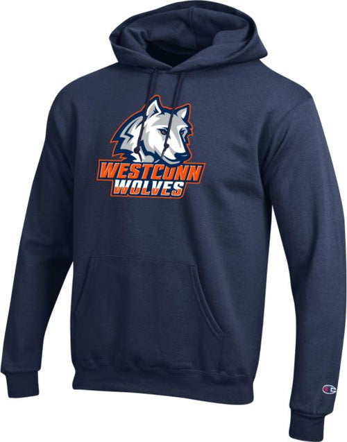Western Connecticut Champion Fleece Hoodie Westconn Wolves Athletic Mark - ONLINE ONLY