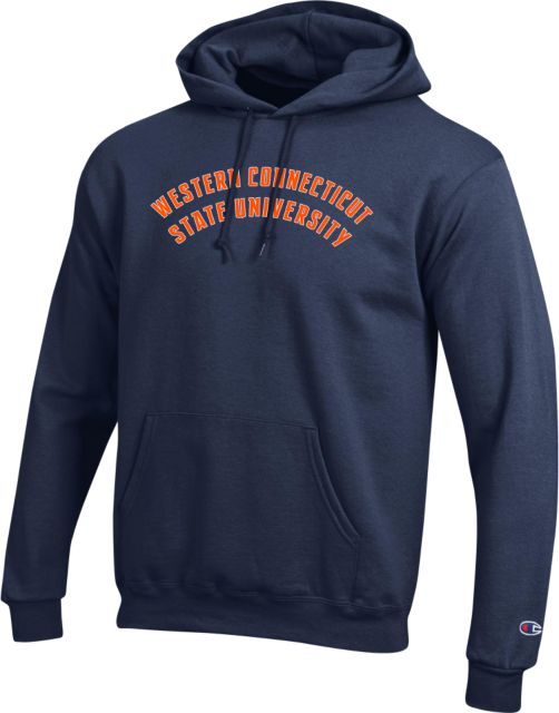 Western Connecticut Champion Fleece Hoodie Arched School Name - ONLINE ONLY