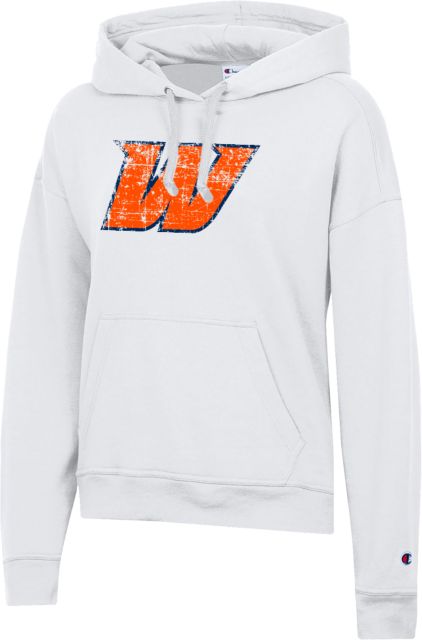 Western Connecticut Champion Womens Powerblend Pullover Hood W Icon Distressed - ONLINE ONLY