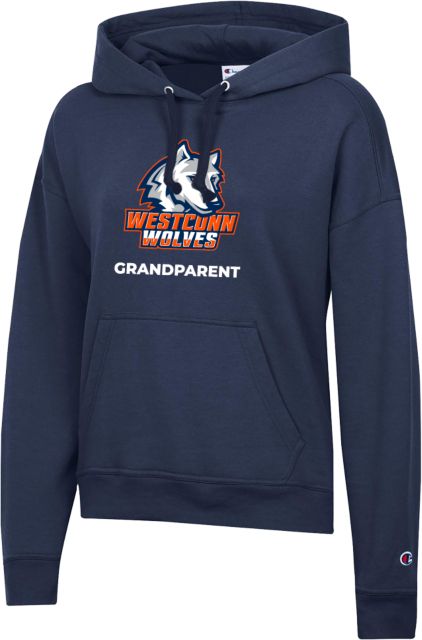 Western Connecticut Champion Womens Powerblend Pullover Hood Grandparent WCSU - ONLINE ONLY