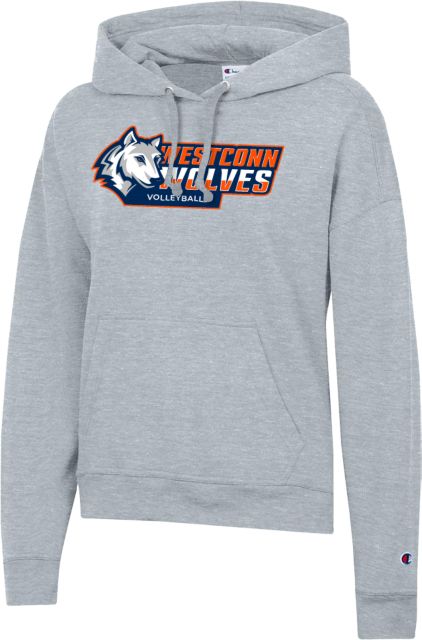 Western Connecticut Champion Womens Powerblend Pullover Hood WestConn Wolves - Volleyball - ONLINE ONLY