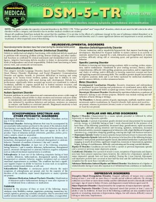 Psychology DSM-5-TR Overview updated